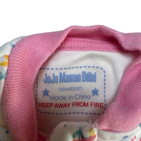 Jojo Maman Bebe‎ Unicorn Footie Newborn NWOT - Picture 6 of 7
